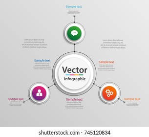 Infographic design template can be used for workflow layout, diagram, number options, web design. Infographic business concept with 3 options, parts, steps or processes.Vector eps 10