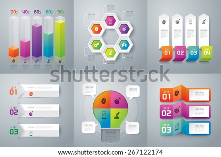 Infographic design template can be used for workflow layout, diagram, number options, web design. Infographic business concept with options, parts, steps or processes. Abstract background.