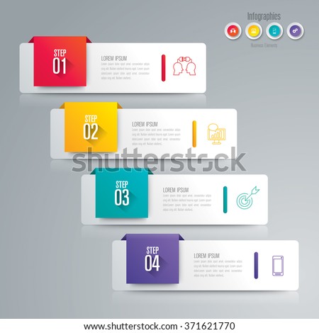 Infographic design template can be used for workflow layout, diagram, number options, web design. Infographic business concept with 4 options, parts, steps or processes. Abstract background.