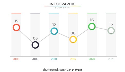 Infographic design template with chart elements. Data process visualization. Vector for company and corporate business project and presentation. Eps 10