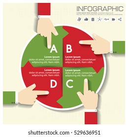 Infographic design template with christmas theme. Vector illustration.