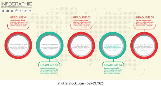 Infographic design template with christmas theme. Vector illustration.