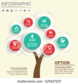 Infographic design template with christmas theme. Vector illustration.