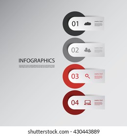 Plantilla de diseño infográfico con círculos