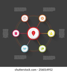 Infographic design template. Colorful concept. Vector