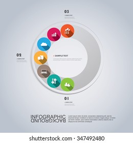 Infographic Design Template With Colorful Icons