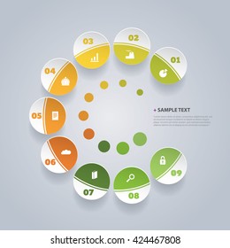 Infographic Design Template With Colorful Patterns
