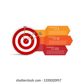 infographic design template concept 3 option, part, steps to goal for success something with can be used for presentation, banner, graphic, business flow and diagram.Abstract template.