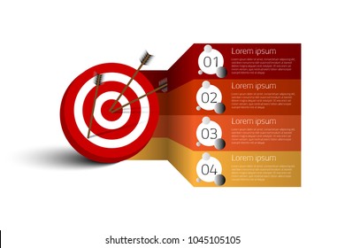 infographic design template concept 4 option, part, steps to goal for success something with can be used for presentation, banner, graphic, business flow and diagram.Abstract template.