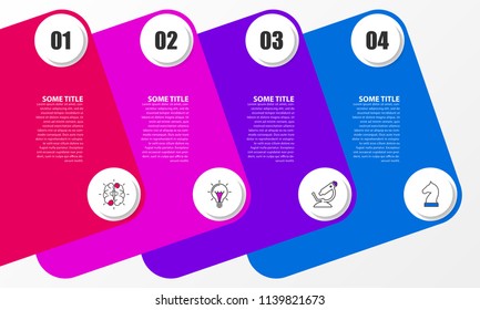 Infographic design template. Creative concept with 4 steps. Can be used for workflow layout, diagram, banner, webdesign. Vector illustration