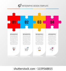 Infographic design template. Creative concept with 4 steps. Can be used for workflow layout, diagram, banner, webdesign. Vector illustration