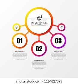 Infographic design template. Creative concept with 3 steps. Can be used for workflow layout, diagram, banner, web design. Vector illustration