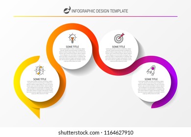 Infographic design template. Creative concept with 4 steps. Can be used for workflow layout, diagram, banner, web design. Vector illustration