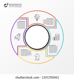 Infographic design template. Creative concept with 4 steps. Can be used for workflow layout, diagram, banner, webdesign. Vector illustration