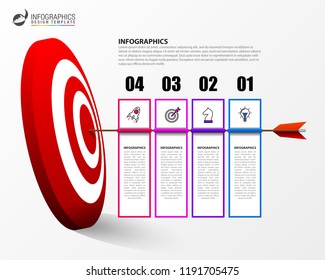Infographic design template. Creative concept with 4 steps. Can be used for workflow layout, diagram, banner, webdesign. Vector illustration