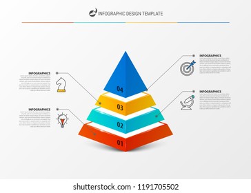 Infographic design template. Creative concept with 4 steps. Can be used for workflow layout, diagram, banner, webdesign. Vector illustration