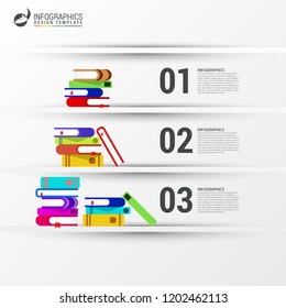 Infographic design template. Creative concept with 3 steps. Can be used for workflow layout, diagram, banner, webdesign. Vector illustration