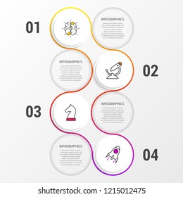 Infographic design template. Creative concept with 4 steps. Can be used for workflow layout, diagram, banner, webdesign. Vector illustration