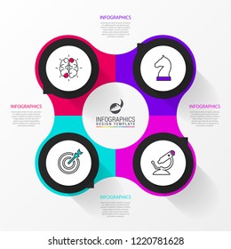 Infographic design template. Creative concept with 4 steps. Can be used for workflow layout, diagram, banner, webdesign. Vector illustration