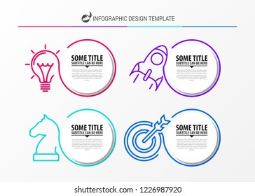 Infographic design template. Creative concept with 4 steps. Can be used for workflow layout, diagram, banner, webdesign. Vector illustration