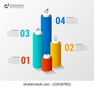 Infographic design template. Creative concept with 4 steps. Can be used for workflow layout, diagram, banner, webdesign. Vector illustration