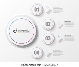 Infographic design template. Creative concept with 4 steps. Can be used for workflow layout, diagram, banner, webdesign. Vector illustration