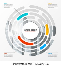 Infographic design template. Creative concept with 4 steps. Can be used for workflow layout, diagram, banner, webdesign. Vector illustration
