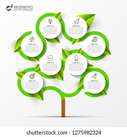 Infographic design template. Creative concept with 8 steps. Can be used for workflow layout, diagram, banner, webdesign. Vector illustration