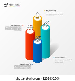 Infographic design template. Creative concept with 4 steps. Can be used for workflow layout, diagram, banner, webdesign. Vector illustration