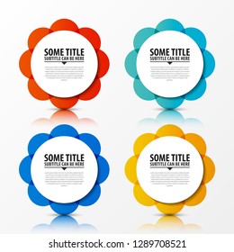 Infographic design template. Creative concept with 4 steps. Can be used for workflow layout, diagram, banner, webdesign. Vector illustration