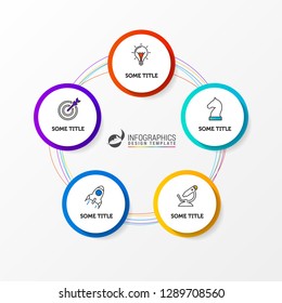 Infographic design template. Creative concept with 5 steps. Can be used for workflow layout, diagram, banner, webdesign. Vector illustration