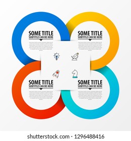 Infographic design template. Creative concept with 4 steps. Can be used for workflow layout, diagram, banner, webdesign. Vector illustration