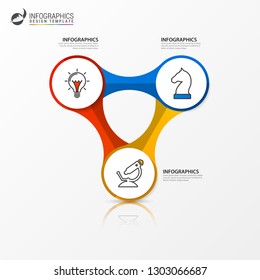 Infographic design template. Creative concept with 3 steps. Can be used for workflow layout, diagram, banner, webdesign. Vector illustration
