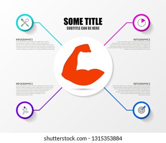 Infographic design template. Creative concept with 4 steps. Can be used for workflow layout, diagram, banner, webdesign. Vector illustration