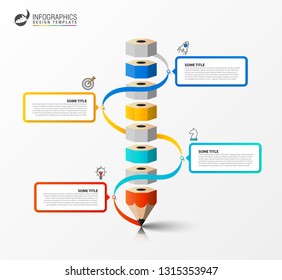 Infographic design template. Creative concept with 4 steps. Can be used for workflow layout, diagram, banner, webdesign. Vector illustration