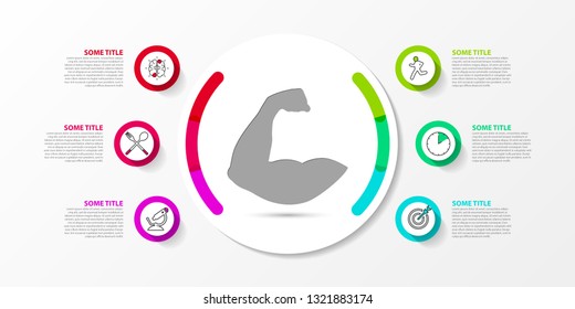 Infographic design template. Creative concept with 6 steps. Can be used for workflow layout, diagram, banner, webdesign. Vector illustration