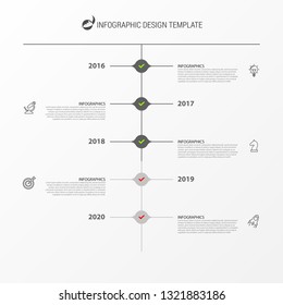 Infographic design template. Creative concept with 5 steps. Can be used for workflow layout, diagram, banner, webdesign. Vector illustration