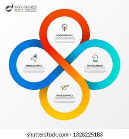Infographic design template. Creative concept with 4 steps. Can be used for workflow layout, diagram, banner, webdesign. Vector illustration