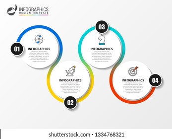 Infographic design template. Creative concept with 4 steps. Can be used for workflow layout, diagram, banner, webdesign. Vector illustration