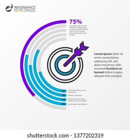 Infographic design template. Creative concept with 5 steps. Can be used for workflow layout, diagram, banner, webdesign. Vector illustration