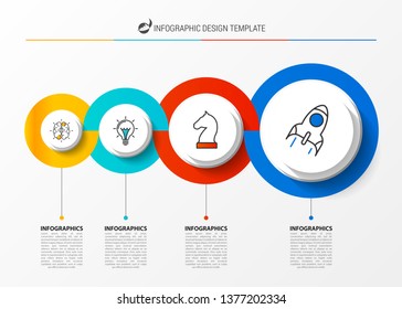 Infographic design template. Creative concept with 4 steps. Can be used for workflow layout, diagram, banner, webdesign. Vector illustration