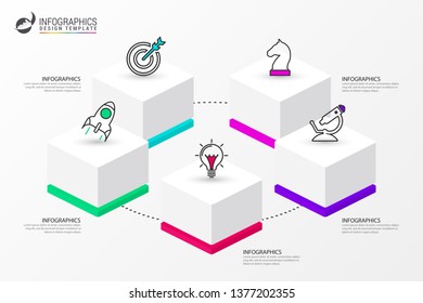 Infographic design template. Creative concept with 5 steps. Can be used for workflow layout, diagram, banner, webdesign. Vector illustration
