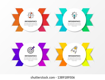 Infographic design template. Creative concept with 4 steps. Can be used for workflow layout, diagram, banner, webdesign. Vector illustration