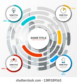 Infographic design template. Creative concept with 4 steps. Can be used for workflow layout, diagram, banner, webdesign. Vector illustration.