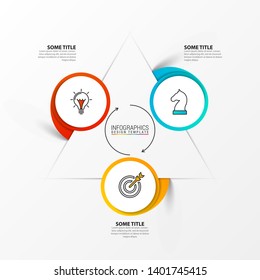 Infographic design template. Creative concept with 3 steps. Can be used for workflow layout, diagram, banner, webdesign. Vector illustration