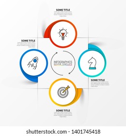Infographic design template. Creative concept with 4 steps. Can be used for workflow layout, diagram, banner, webdesign. Vector illustration