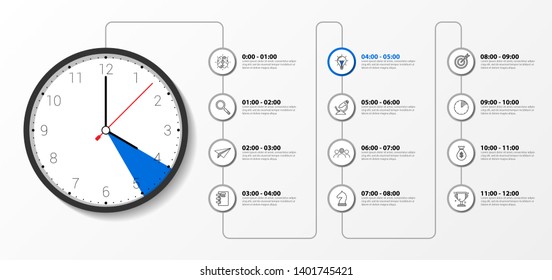 Infographic design template. Creative concept with 12 steps. Can be used for workflow layout, diagram, banner, webdesign. Vector illustration