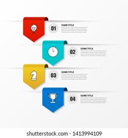 Infographic design template. Creative concept with 4 steps. Can be used for workflow layout, diagram, banner, webdesign. Vector illustration