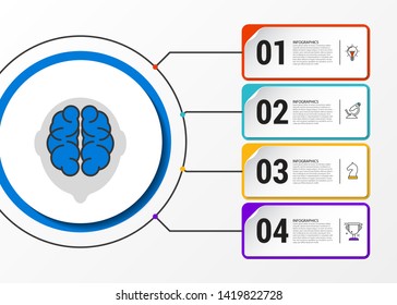 Infographic design template. Creative concept with 4 steps. Can be used for workflow layout, diagram, banner, webdesign. Vector illustration