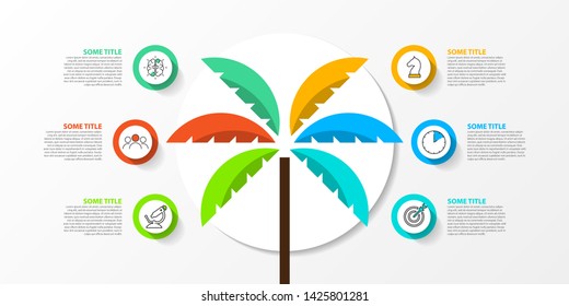 Infographic design template. Creative concept with 6 steps. Can be used for workflow layout, diagram, banner, webdesign. Vector illustration